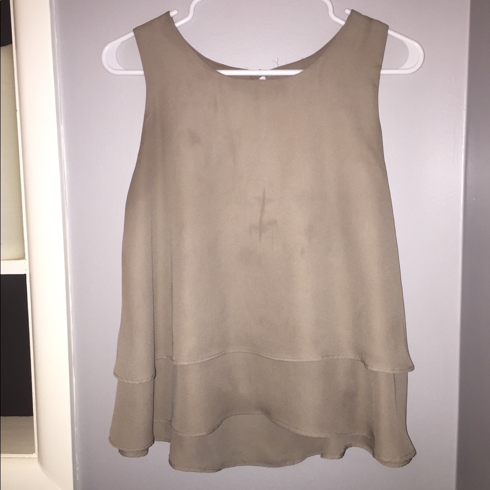 MAUVE RUFFLED TANK TOP SIZE SMALL